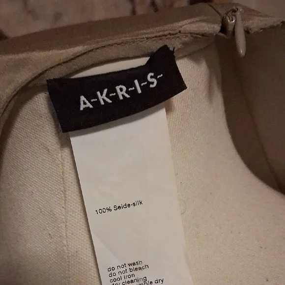 Akris Beige Artistic Print Blouse Dress - Picture 4 of 4